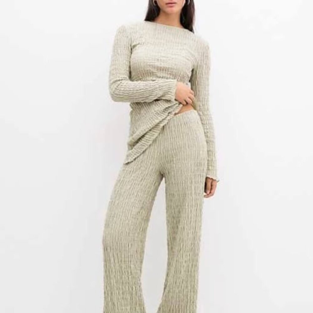 ASOS textured asymmetric top & pants